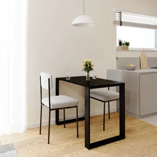 AKKE Schwarz LOFT Tisch mit schwarze beine LxBxH: 70x50x75 cm - Schwarz