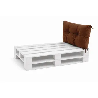 VBChome Palettenkissen für Europaletten Möbel Palettenauflage Garten Balkon 12 Farben mit Schaumstoffflocken Füllung Rückenkissen 120 x 40 cm Orange