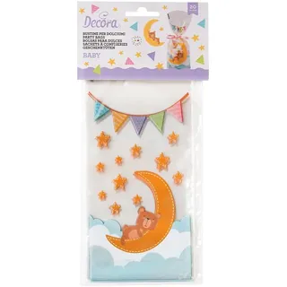 Decora, 0855980 20 Baby-Tüten, Größe 12,5 + 3 x 24 cm, perfekt für Partys und Veranstaltungen, zum Präsentieren und Servieren verschiedener Snacks, sowohl süß als auch herzhaft