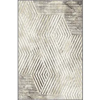 MANI TEXTILE Teppich Borrow, Grau, 160 x 230 cm
