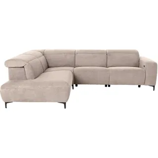Pure Home Lifestyle Ecksofa , Taupe , Textil , Uni , Ottomane links, L-Form , 290x223 cm , Blauer Engel, Goldenes M, Dgm , Typenauswahl, Stoffauswahl, Rücken echt , Wohnzimmer, Sofas & Couches, Wohnlandschaften, Ecksofas