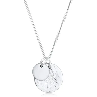 Elli Halskette Plättchen Geo Organic Look 925 Silber