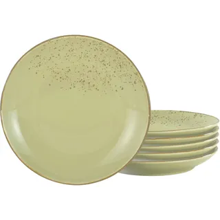 CreaTable Speiseteller »Essteller NATURE COLLECTION« Teller Set für 6 Personen, Ø 27 cm, Steinzeug, flache Teller, beige
