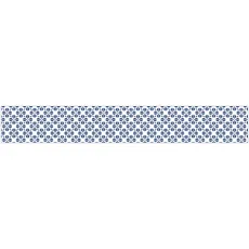 MySpotti Fensterfolie »Look Grafik Blumenmuster blau«, halbtransparent, glattstatisch haftend, 200 x 30 cm, statisch haftend, blau