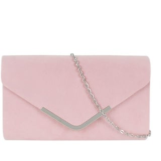 Meliyya Damen Samt Clutch Bag Abendtasche Unterarmtasche Hochzeit Tasche Elegante Umschlag Crossbody Schultertasche kleine Umhängetasche (Rosa)