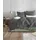 Provence unifarben Grau 135 x 200 cm + 2 x 80 x 80 cm