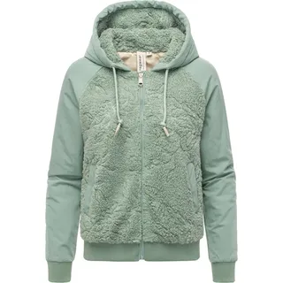 Ragwear Plüschjacke "Plüschjacke Talianita YOUMODO" mit Kapuze Leicht gefütterte Teddyjacke mit Kapuze, dusty grün