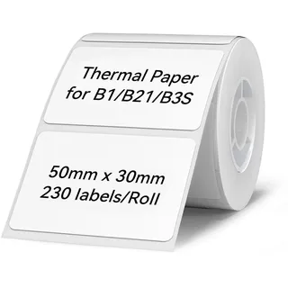 Niimbot Etiketten 50 x 30 mm Weiß 230 Stück