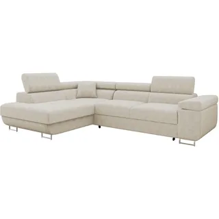 Mirjan24 Eckcouch Cord 5-Sitzer Beige
