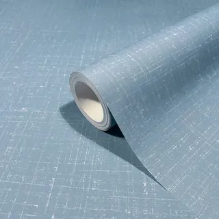 Marburg Vliestapete Uni Leicht Strukturiert Modern 10,05 m x 0,53 m Blau