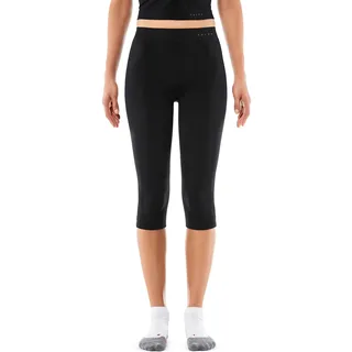 FALKE Funktionshose Tights Warm Impulse 3/4 Funktionsmaterial Damen schwarz Atmungsaktive Unterwäsche zum Sport warm schnelltrocknend für milde bis kalte Temperaturen 1 Stück