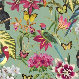 Envy Vliestapete Paradiso Multi 64 cm 10 m Grün/Rosa
