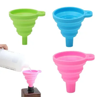 COYUN 3 Stück Faltbarer Silikon Trichter, Größen Silikontrichter Küchen Zusammenklappbarer Trichter, Tragbarer Faltbar Mini Trichter Set Für Bier, Öl, Flüssigkeiten Flüssigkeitsübertragung