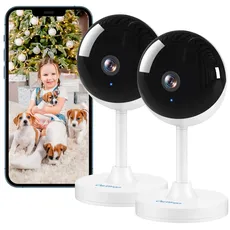 owltron Überwachungskamera, Babyphone mit Kamera,2.4Ghz Kamera Überwachung innen,Hundekamera mit Bewegungserkennung,Nachtsicht,2-Wege-Audio,WLAN Kamera für Hunde/Haustierkamera,Alexa-kompatibel