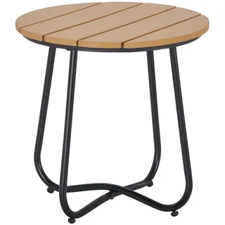 Outsunny Gartentisch Ø 49 x 48 cm Braun