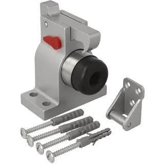 MS Beschläge Türstopper Türfeststeller Türpuffer Türhalter mit Fanghaken massiv Gummipuffer