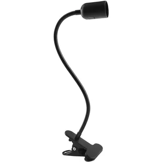 SCNNC E27 Lampenfassung mit Clip, 360° Verstellbarer Schwanenhals, E27 klemmleuchte Langes Kabel mit Schalter mit Stecker, für Tiere, Wachsende Pflanze, Tischlampe, Schwarz (ohne Glühbirne)