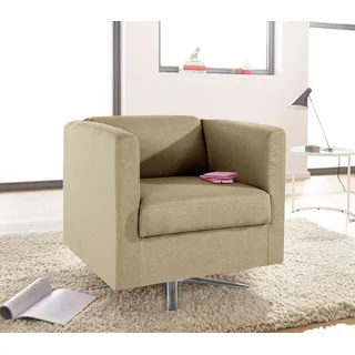 Home Affaire Sessel "Bob Drehsessel, Clubsessel und Cocktailsessel - alles passt", beige, B:72cm H:71cm T:75cm, Feinstruktur weich (92% Polyester, 8% Nylon);Struktur fein ( 100% Polyester);Struktur (30% Polyester, 70% Polyacryl);Struktur grob (40% Polyester, 60% 