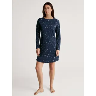 CALIDA »Sweet Dreams« Langarm-Nachthemd Damen, Länge 95cm, aus 100% Baumwolle,