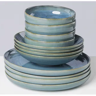 gipfelstück Tafelservice Tiefer See 12-tlg. blau/grün