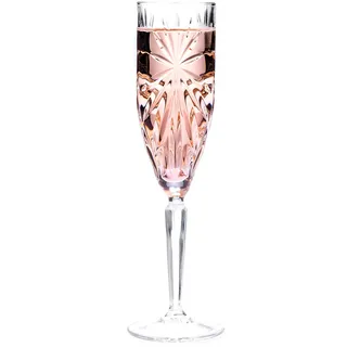 RCR 26327020006 Oasis sektflöten, Champagne Flöten/Prosecco Gläser, sektglas Set von 6 Champagnergläser, 160ml kristallklare Sektgläser, spülmaschinenfest kristallgläser, Hochzeits/Geburtstage glas