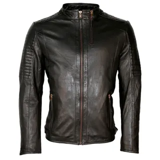 Lederjacke JCC "Lederjacke 16-13-2", Herren, Gr. S, schwarz, Obermaterial: 100% Lammleder LEL. Futter: 100% Baumwolle CO., Jacken Lederjacke