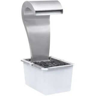 vidaXL Garten-Wasserfall Silbern 52,4x34,2x82 cm Edelstahl - Silber
