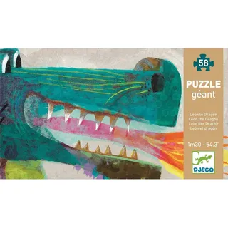 DJECO Konturpuzzle Drache Leon 58 Teile