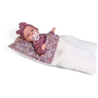 Antonio Juan Puppen | Baby Toneta Wörter mit Lammfell-Sack | Stoffkörper 34 cm | Ref. 70356 - Kollektion 2024