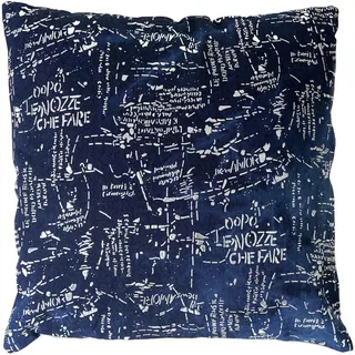 MCW Deko-Kissen Schrift 45 x 45 cm Blau