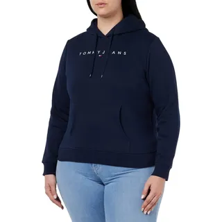 Tommy Jeans Damen TJW REG LINEAR HOODIE DW0DW17324, Blue (Dark Night Navy), XXS