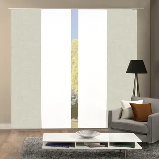 HOME WOHNIDEEN Schiebegardine »PIVE 4er SET« Paneelwagen 4 Stk. tlg. Schiebevorhang Digidruck 4er Set PIVE, grau