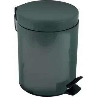 Spirella Kosmetikeimer "Sydney Dunkelgrün" Mülleimer Treteimer Abfalleimer - 5 Liter – mit herausnehmbaren Inneneimer - Grün