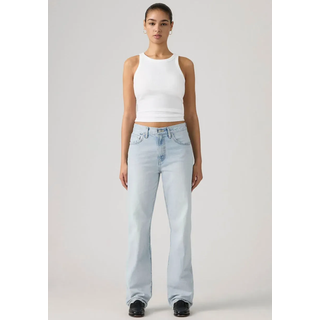 Dad-Jeans LEVI'S "EASY DAD", Damen, Gr. 31, Länge 32, blau (fate and destiny), Denim/Jeans, Obermaterial: 100% Baumwolle, unifarben, regular fit lang, Jeans Dad-Jeans, im Five-Pocket Style