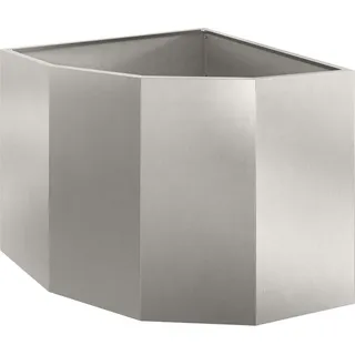 Eckpflanzer Silber 60 x 60 x 50 cm Edelstahl - Silber