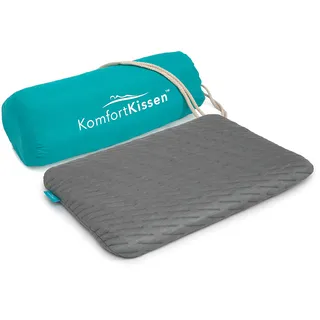 Premium Kopfkissen für Bauchschläfer | Orthopädisches Ergonomie Bauchschläferkissen aus Weichem Visco-Schaum von Nur 5 cm Höhe, mit Bambu-Bezug, 40 x 60 cm