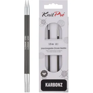 KnitPro Rundstricknadel, Messing, Black, 3,25 mm