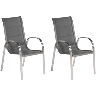 Merxx Lucca Gartenstuhl 56 x 75 x 103 cm grau 2 St.