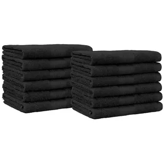 Amazon Basics Bleichbeständiger Baumwoll-Waschlappen - 12 Stück , Schwarz, ‎36,2 x 27,56 x 12,34 cm