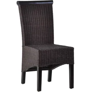 Rattanstuhl 'Larissa' braun Massivholz, Rattan Mango