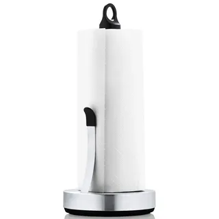 BLOMUS -LOOP- Küchenrollenhalter aus mattiertem Edelstahl, stabiler Papierrollenhalter, Beschwert für Ein-Hand-Bedienung, exklusives Küchenaccessoire (H / B / T: 34 x 15 x 15 cm, Edelstahl, 63651)
