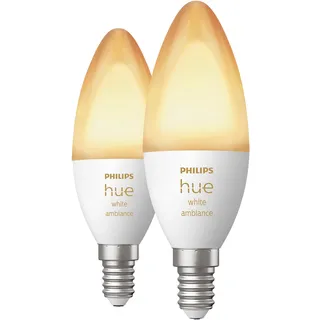 Philips Hue White Ambiance E14 4W, 2er-Pack (929002294404)