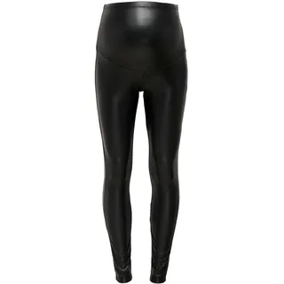 ONLY MATERNITY Damen Olmcool Coated Legging Jrs, Schwarz, XL