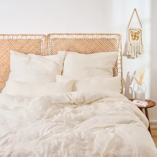 Blumtal Musselin Beige 200 x 200 cm + 2 x 40 x 80 cm