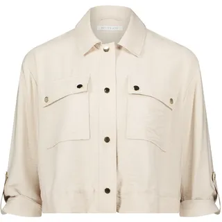 Jackenblazer BETTY & CO "Casual-Jacke mit aufgesetzten Taschen", Damen, Gr. 38, grau, Obermaterial: 89% Viskose CV. 11% Polyamid PA., Blazer Jackenblazer