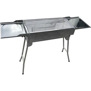 walexo Familien Grill Mangal ohne 14 Spieße, mit klappbaren Füßen Schaschlik und BBQ Kohlegrill Säulengrill Standgrill