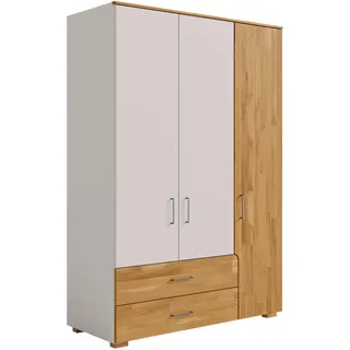 Cantus Drehtürenschrank Cool, Eiche, Holzwerkstoff, Eiche, massiv, 6 Fächer, 2 Schubladen, cm, Typenauswahl, Beimöbel erhältlich, Kinder- , Jugendzimmer, Jugendmöbel, Jugendkleiderschränke