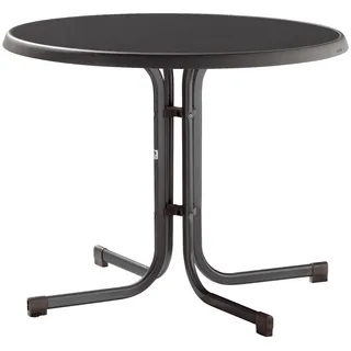 Sieger Klapptisch Ø 86 x 72 cm eisengrau/schieferdekor anthrazit