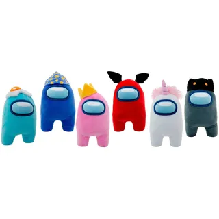 Famosa Softies - Among Us, Plüschtiere aus dem Online-Spiel, 30 cm, mit verschiedenen lustigen Accessoires wie im Spiel, weich, weich und gefüllt mit recycelten Fasern - Zufällig (760021083)