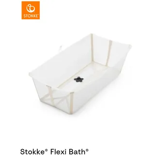 Stokke Flexi Bath® XL Transparent Sandy Beige mit hitzeempfindlichem Stöpsel, Beige